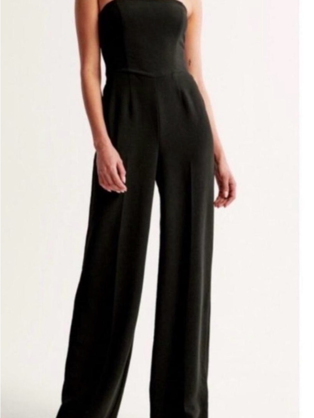Ever New Strapless Wide-Leg Jumpsuit in Black size 6
